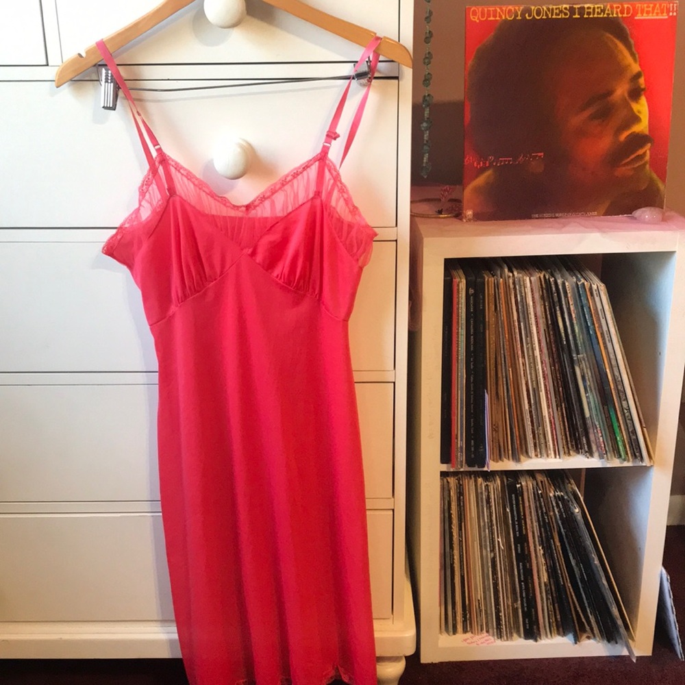 True Vintage 50’ Luxite Hot Pink Sexy Magic Rare Girly Coquette Small Lace Tulle